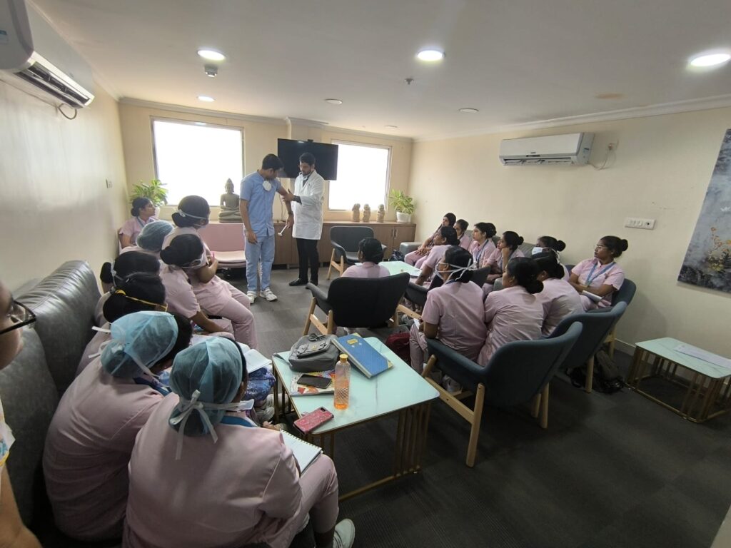 Dr. A. Santosh Sriram leads neurological awareness session for nurses at Apollo Hospital, Hyderabad on International Women’s Day 2024