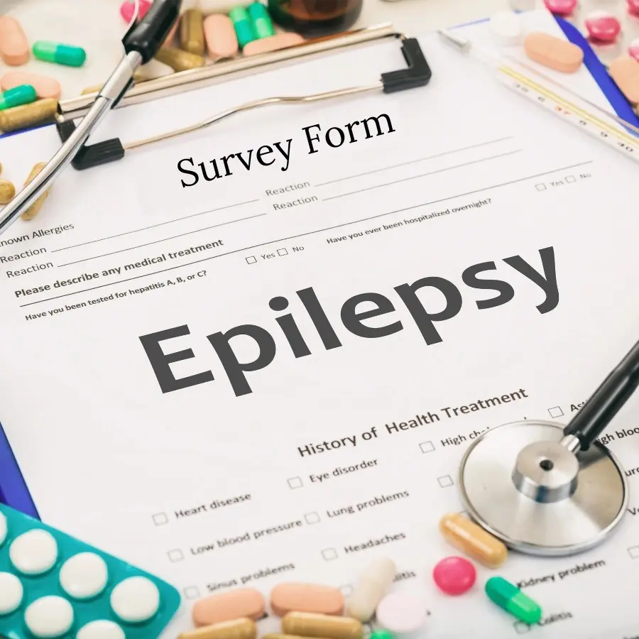Epilepsy awareness survey form with stethoscope and medicine – Dr. Sriram Neuro Clinic